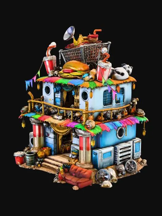 3D model for Woppa Trash Haus version 2