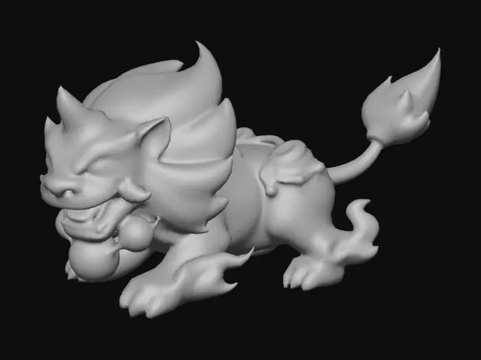 3D model for Flaming Guardian Lion