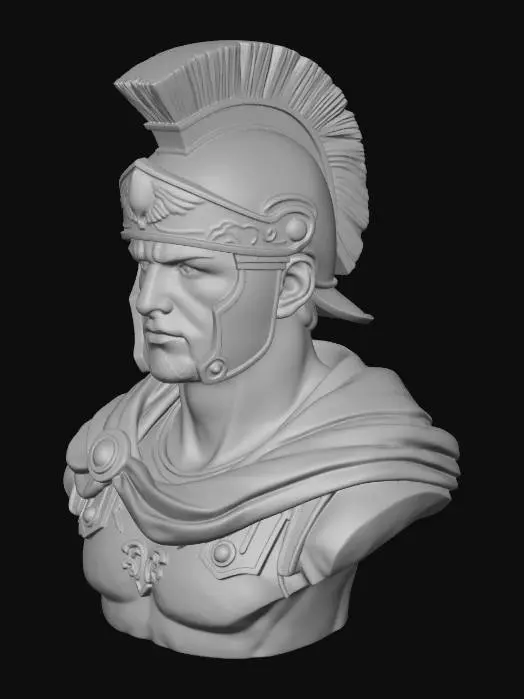 3D model for Roman Warrior Bust