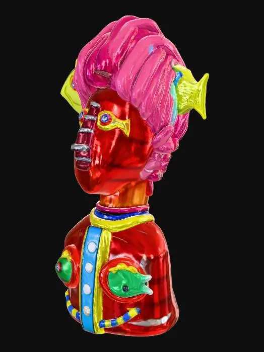 3D model for Vibrant Glass Sculpture