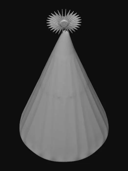 3D model for Birthday party hat with a retro-syled arcade pattern on it