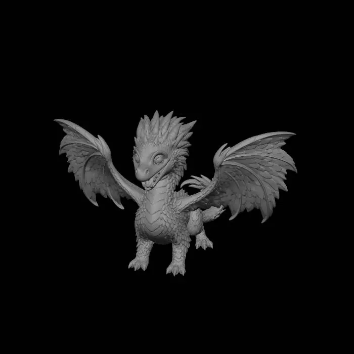 3D model for Rainbow Crest Dragon