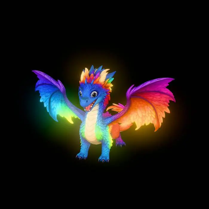 3D model for Rainbow Crest Dragon