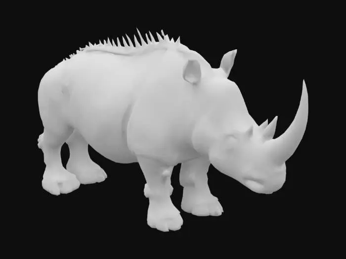 3D model for Giant armored rhino. Loves to charge.