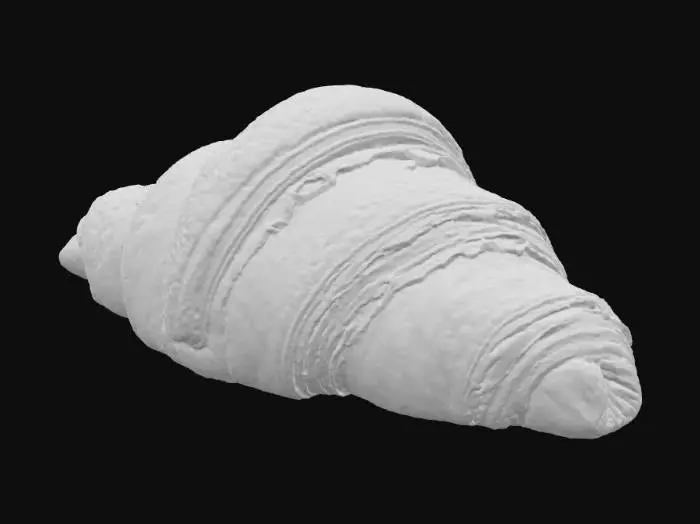 3D model for Golden Croissant, #food#