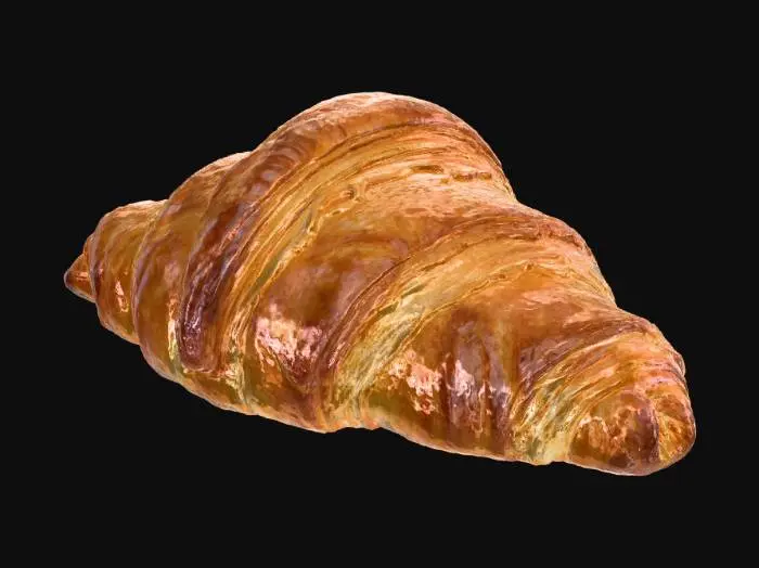 3D model for Golden Croissant, #food#