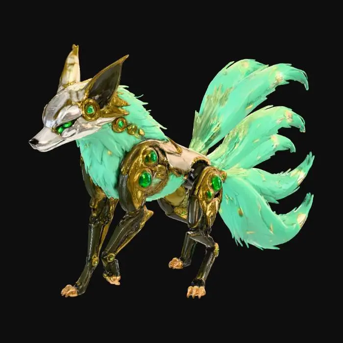 3D model for Aetheris Mechanical Kitsune and Emerald Gold Fox