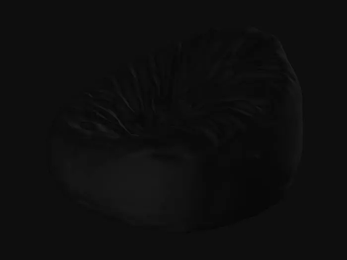 3D model for realistic, game-ready bean bag chair with weed Texture