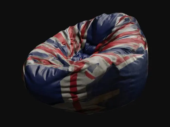 3D model for realistic, game-ready bean bag chair with weed Texture