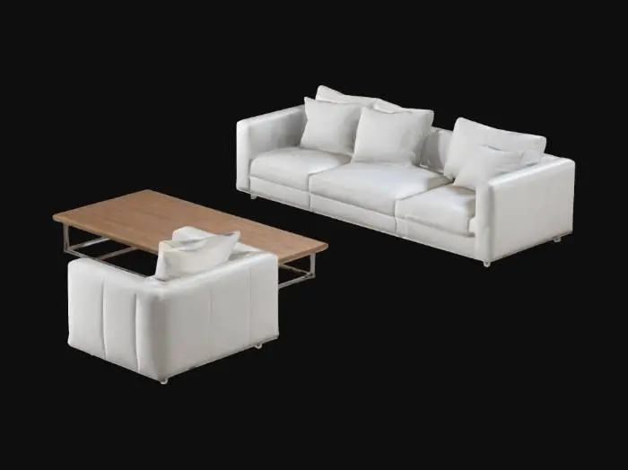 3D model for 沙发组合,茶几 usa flag texture