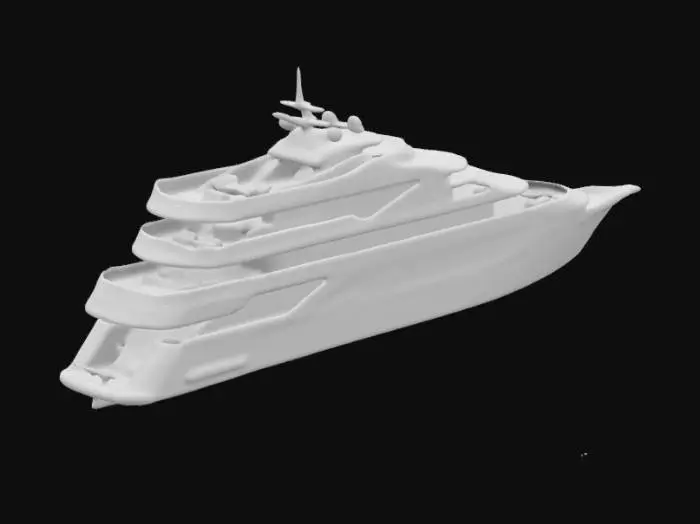 3D model for Large Luxury Yacht With 3 Floors High Quality Gane ready