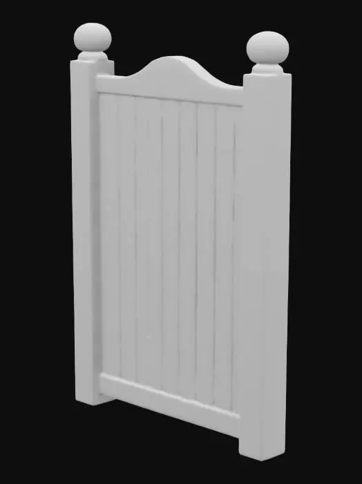 3D model for a wooden fence. tall. with cladding in dark oak colour