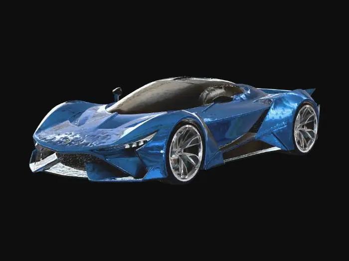 3D model for A futuristic sports car
