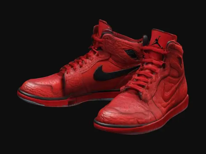 3D model for nike air jordans chicago red fully textured and everything
