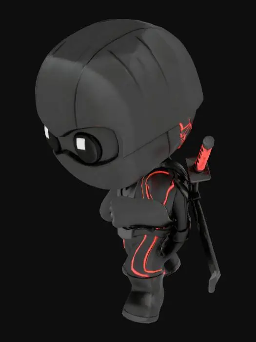 3D model for Ninja Pop Figure