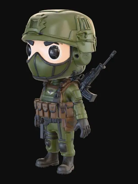 3D model for Soldier Pop Figure