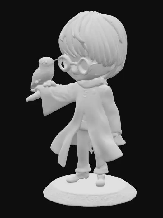 3D model for Wizard Figurine with Owl