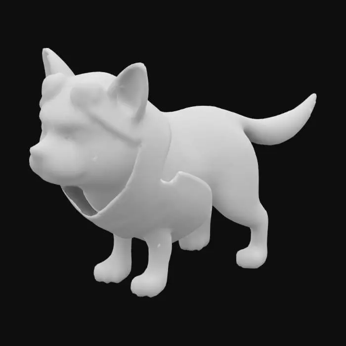 3D model for A cute white Siberian husky with bright blue eyes, wearing a green frog costume with a hood that has frog eyes on top. The husky is sitting happily on a grassy meadow, soft lighting, 3D cartoon style, ultra detailed fur, Pixar-style rendering, adorable and charming expression.Full body dog