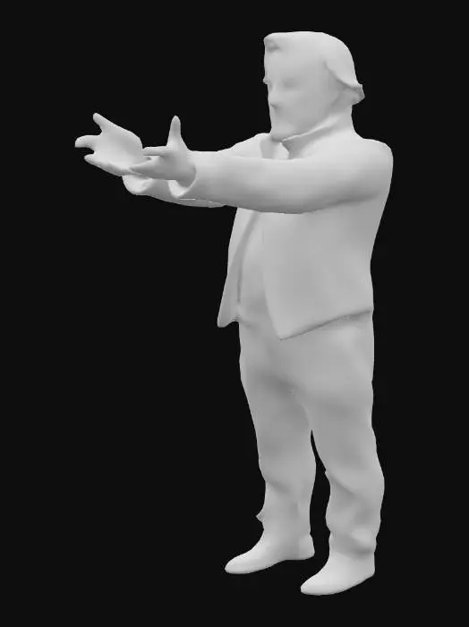 3D model for American film noir thriller film style, 1950s aesthetics, casual early-1950s urban American clothing, Michael Tellering as Ernst Haltmann