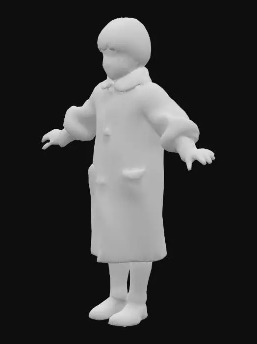 3D model for Soviet propaganda film style, 1920s aesthetics, late-1920s urban soviet children's fashion, M. Ivanin as Martha's son