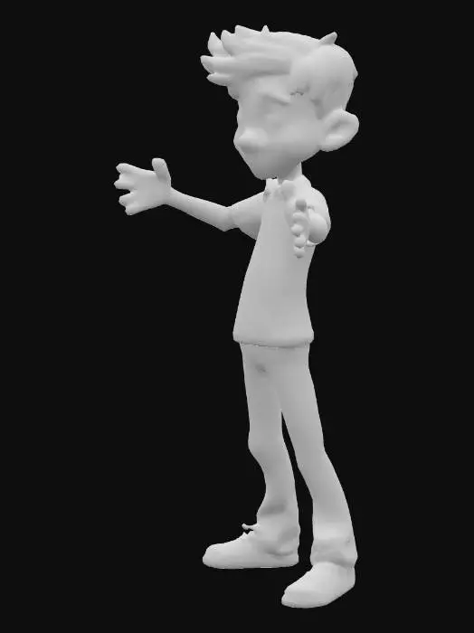 3D model for Argentine teen drama film style, new millennium aesthetics, casual mid-2000s suburban Argentine street culture clothing, Walter Rodríguez Pez as Agustín