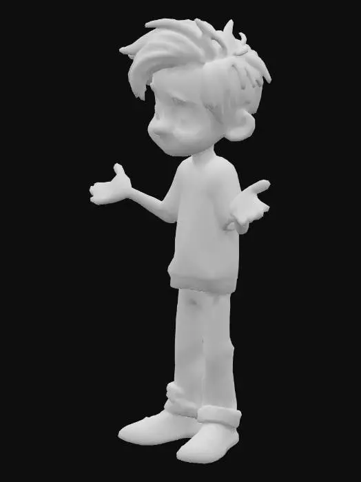 3D model for Argentine teen drama film style, new millennium aesthetics, casual mid-2000s suburban Argentine street culture clothing, Tomás Raimondi as Lucho