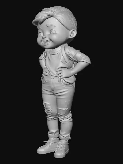 3D model for a person with chubby cheeks