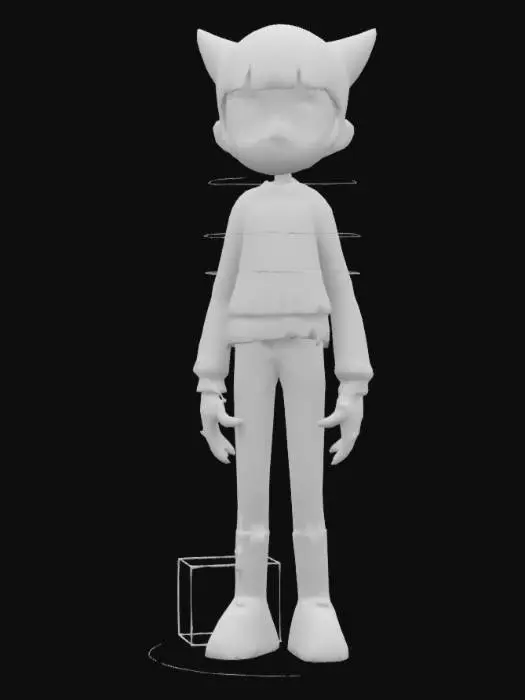 3D model for Character Model with Rigging