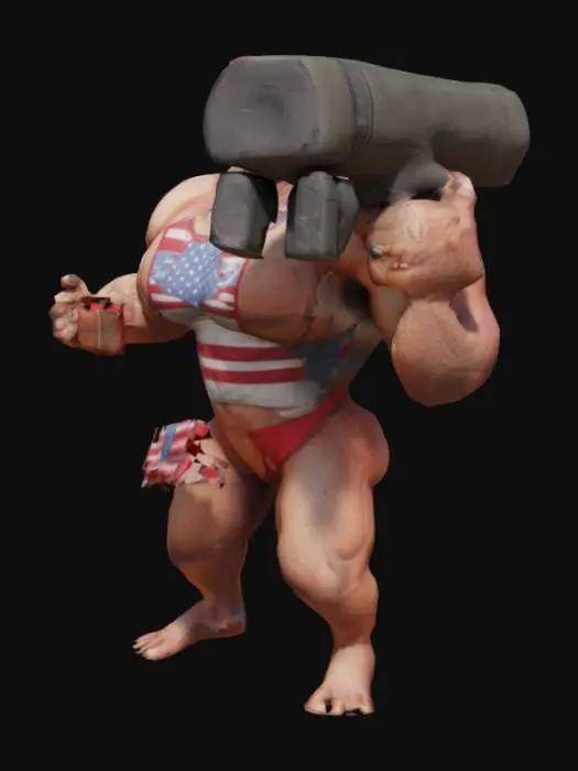3D model for Patriotic Muscleman