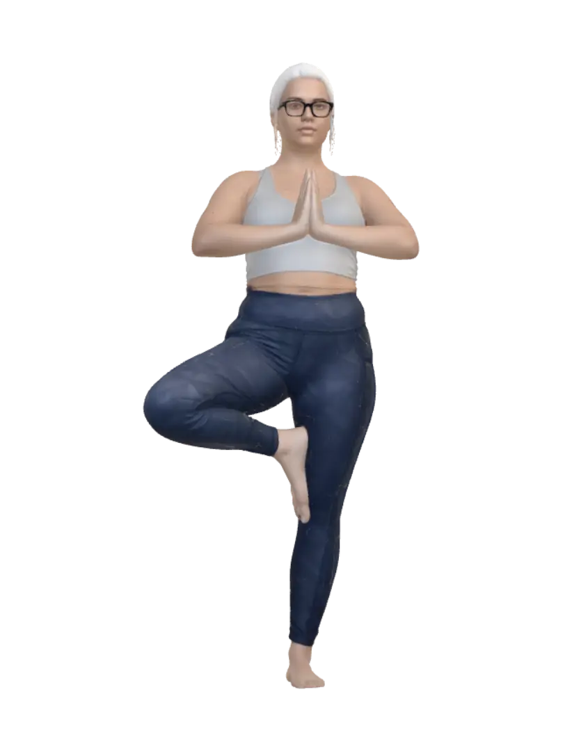 Yoga Balance 3D model, vytvořený pomocí AI