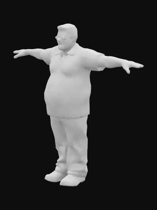 3D model for Gabe Newell t-pose