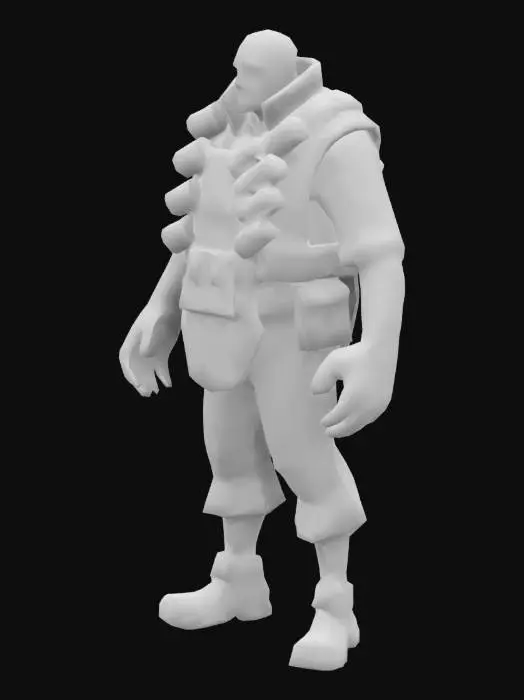 3D model for Demoman Character