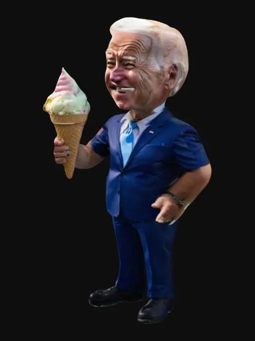 3D model for joe Biden eating ice cream