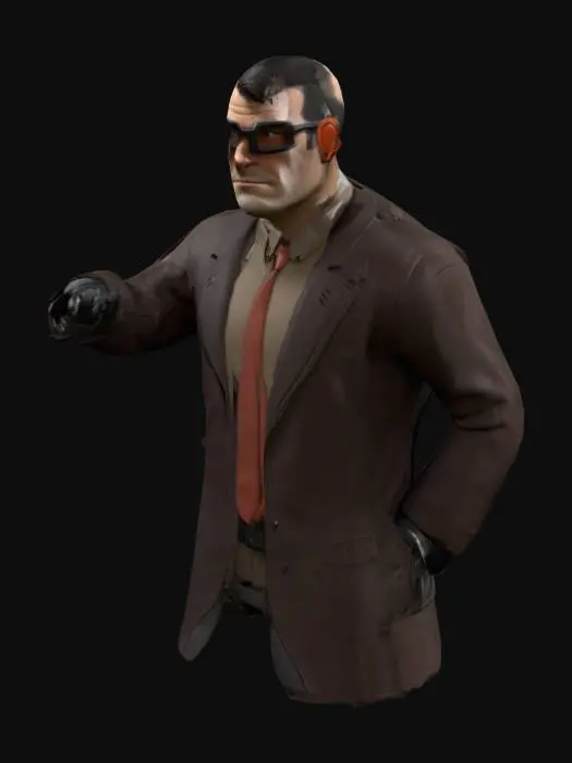 3D model for create the Team Fortress 2 Spy, in a realistic humanoid look, and have the model t pose