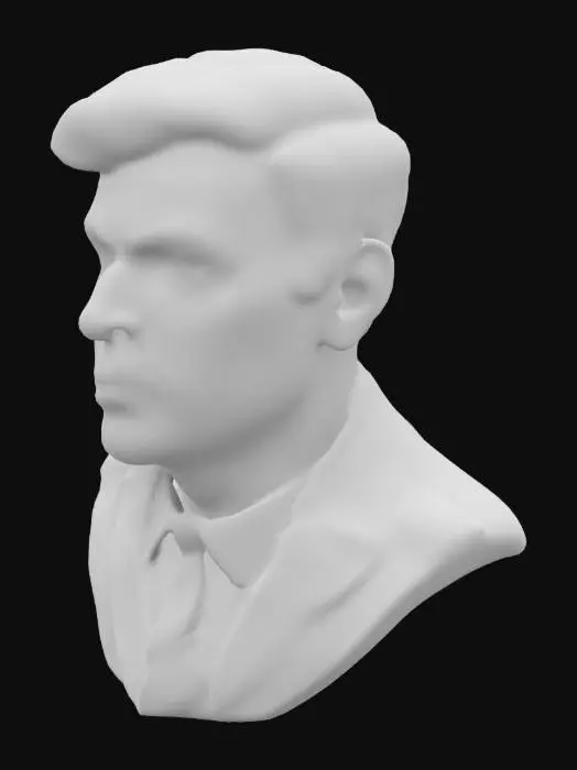3D model for john f Kennedy, with black and white colors