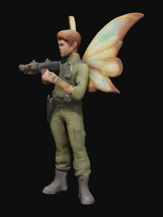 3D model for a male fairy mechanic , #fairy#