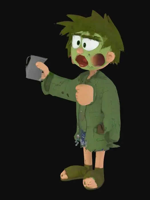 3D model for Beggar Cartoon Character