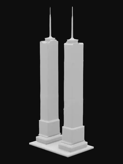3D model for the twin towers, on a nice sunny day, #AroundTheWorld#
