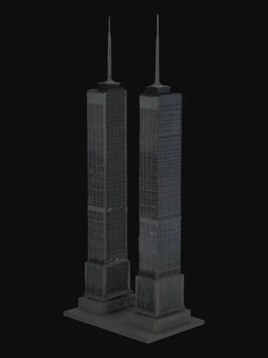 3D model for the twin towers, on a nice sunny day, #AroundTheWorld#