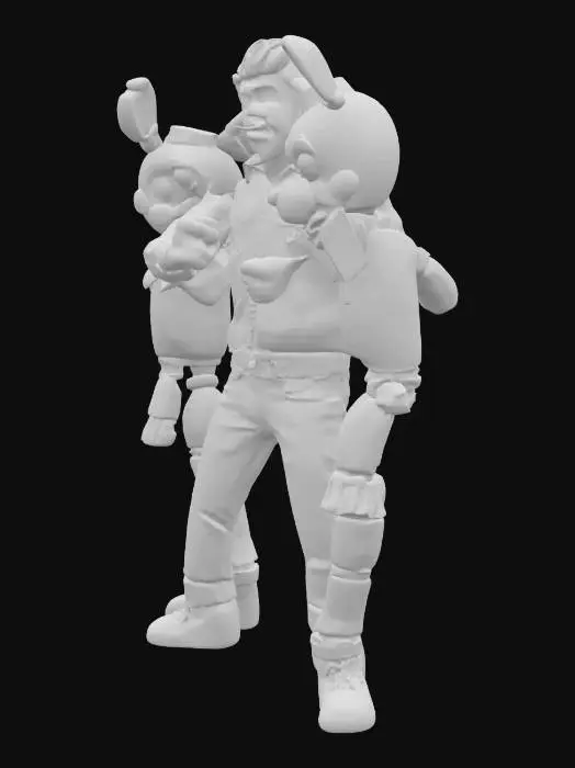 3D model for Markiplier fighting fnaf robots