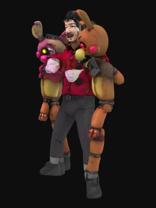 3D model for Markiplier fighting fnaf robots