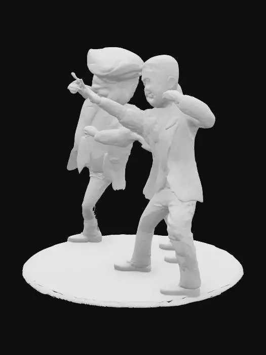 3D model for generate a epic fight scene with Donald trump, joe biden, and Barack Obama