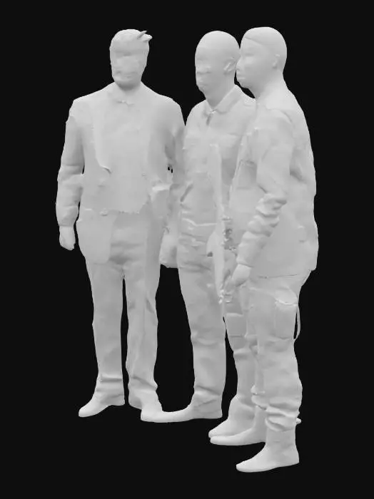 3D model for generate Donald trump, Joe biden, and Barack Obama in the middle of ww3