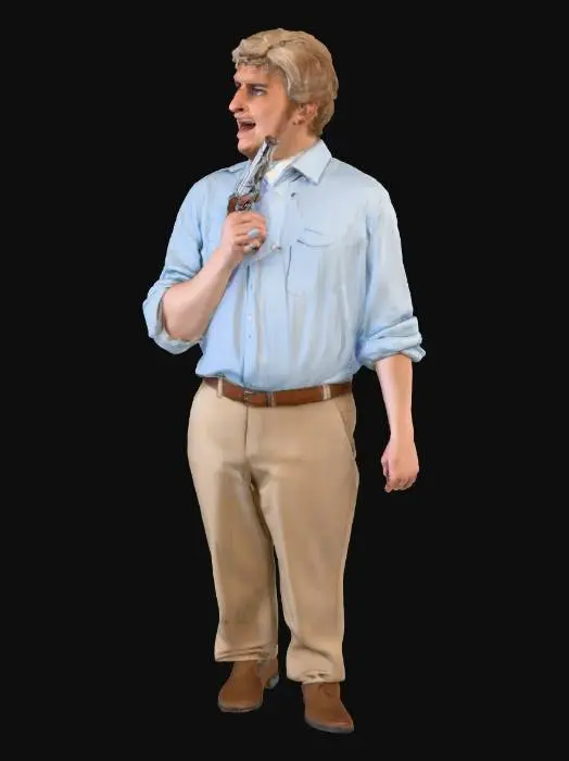 3D model for Surprised Office Worker