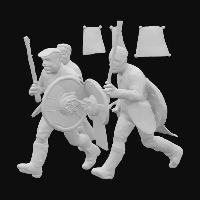 3D model for generate a army of Donald trumps going to war with a army of joe Bidens