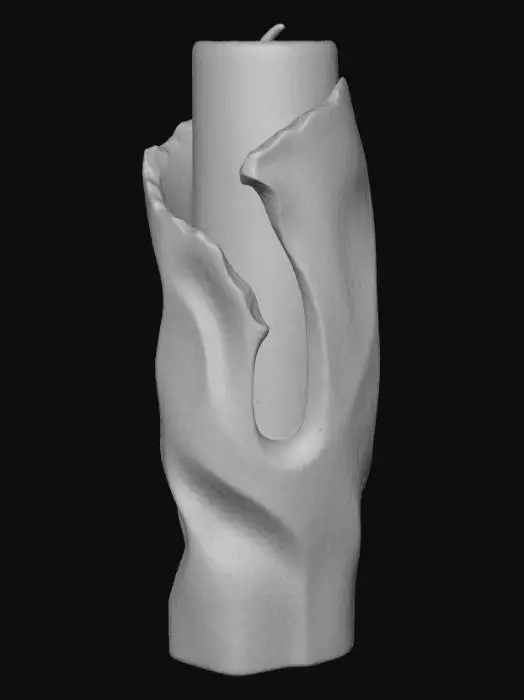 3D model for Candle-Holder Tower 

A tall, hollow pillar sculpture resembling a stack of organic stone rings. Faux travertine material, matte texture, designed to hold LED candles. Modern artisan Halloween décor, soft curves, balanced minimalism.