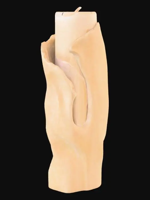 3D model for Candle-Holder Tower 

A tall, hollow pillar sculpture resembling a stack of organic stone rings. Faux travertine material, matte texture, designed to hold LED candles. Modern artisan Halloween décor, soft curves, balanced minimalism.