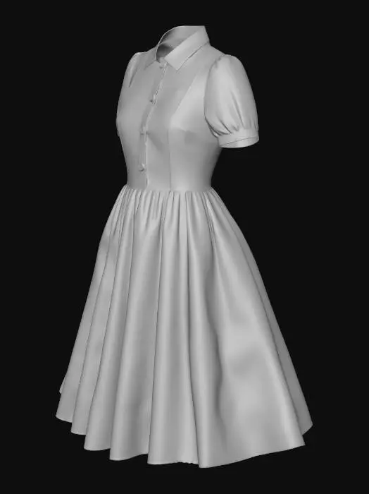 3D model for 50s dress