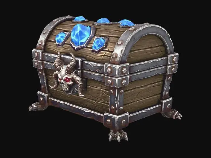 3D model for Horned Skull Chest of the Deep