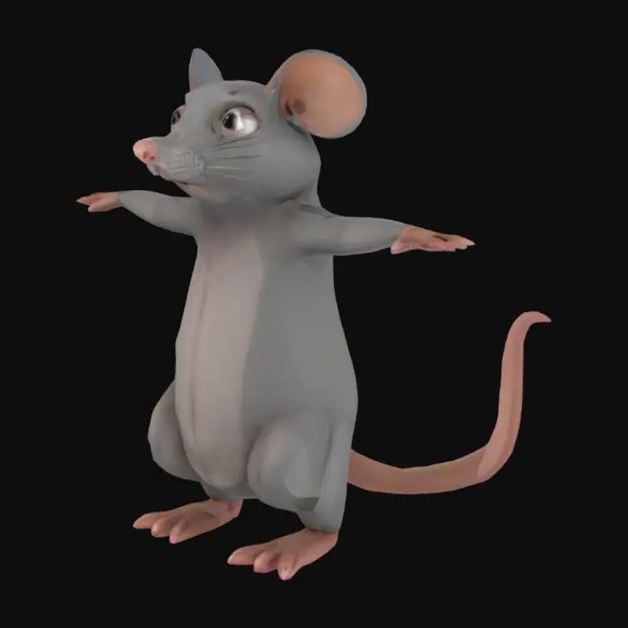 3D model for Crea una rata en pose T
